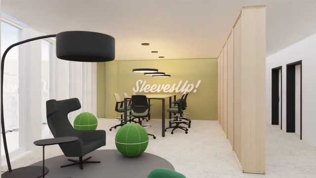 coworking desk sleevesup office